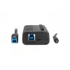Natec Mantis 2 NHU-1557 4-Port-USB-3.0-Hub, USB-Type-B-Eingang, Ein-/Aus-Schalter, Netzteil, schwarz