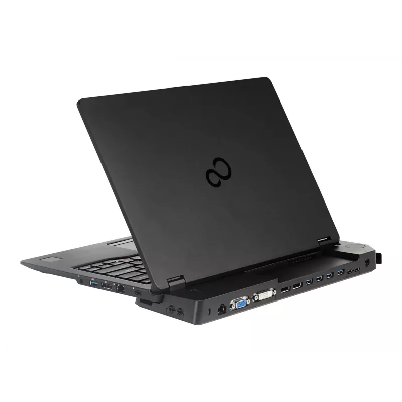 Fujitsu S26391-F1607-L219 Portreplikator für Lifebook, VGA, 6x USB-A/C, Schlüsselschloss, 90-W-Netzteil, EU