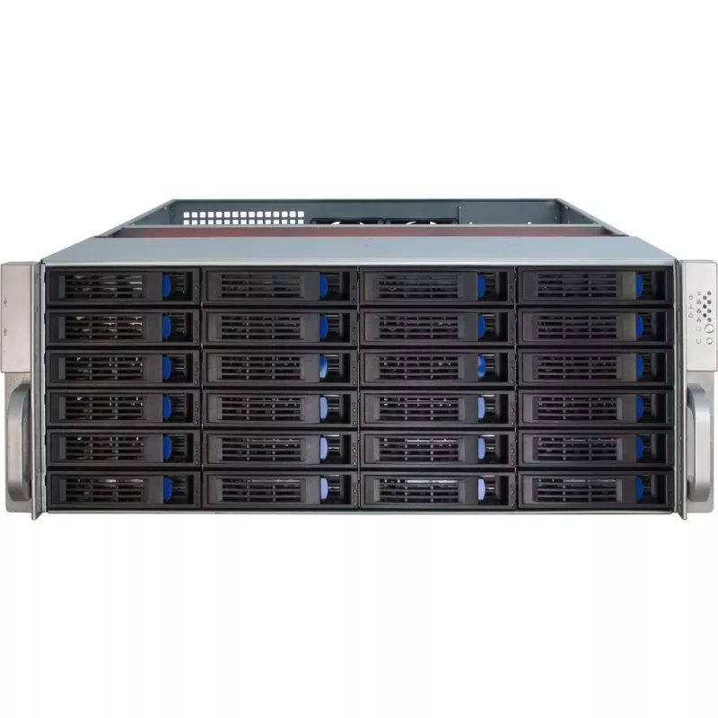 Server-Gehäuse Inter-Tech 4U-4424 Rack Schwarz, Silber