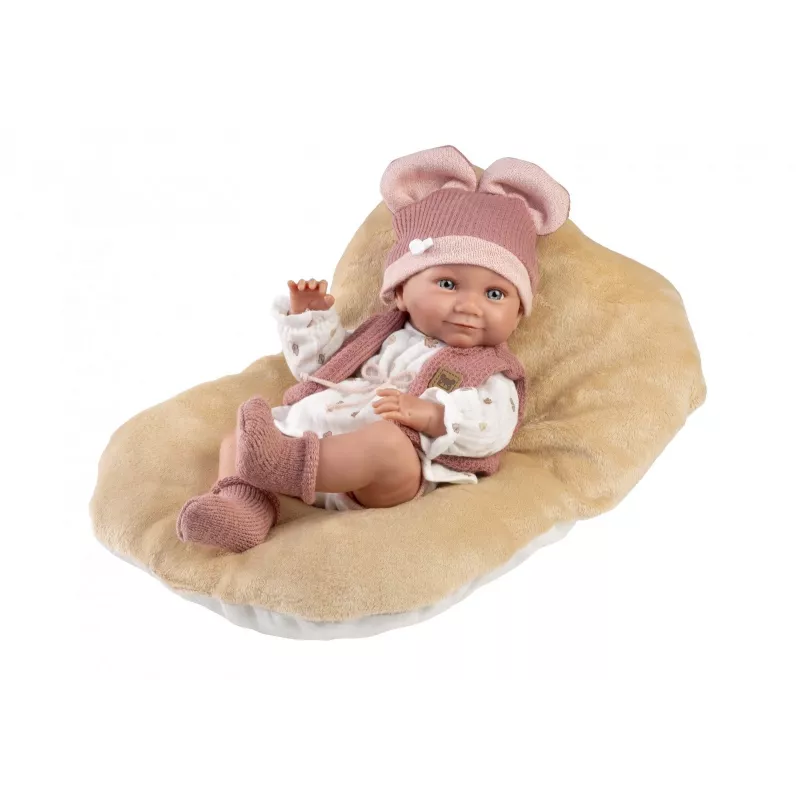 Puppe Llorens 40 cm Babyvinyl mit realistischen Merkmalen und weichem Körper