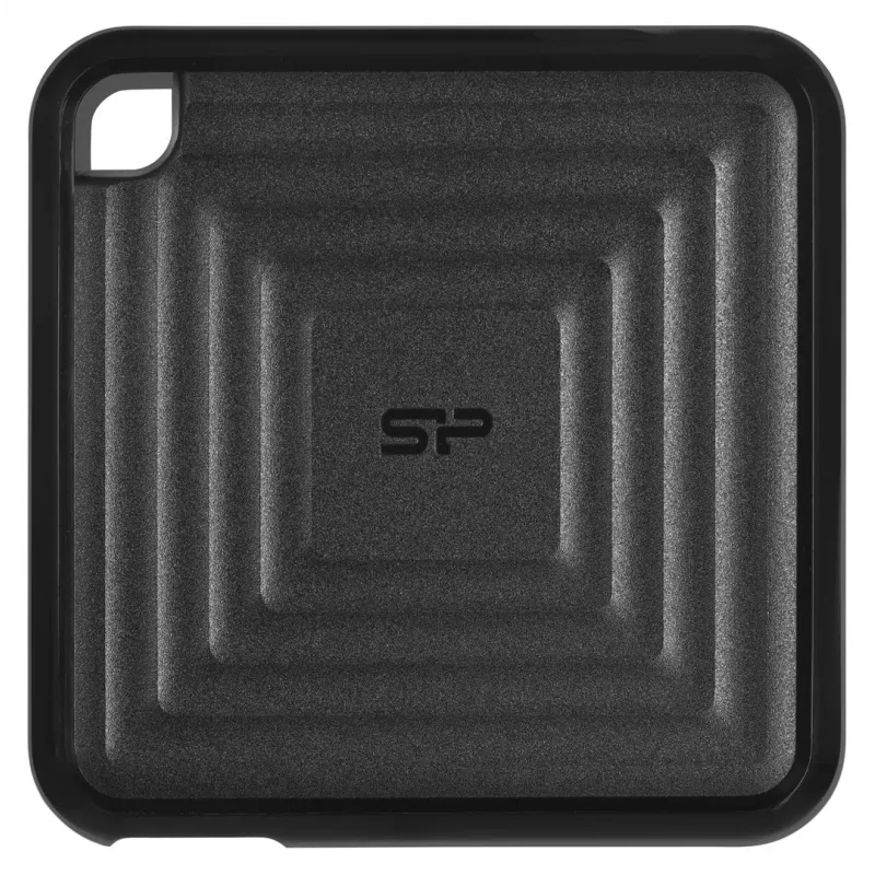 Externe SSD Silicon Power 512 GB Tragbar USB Type-C 3.2 Gen 2 PC60, 540/500 MB/s, 256-Bit-AES, sturzsicher, schwarz