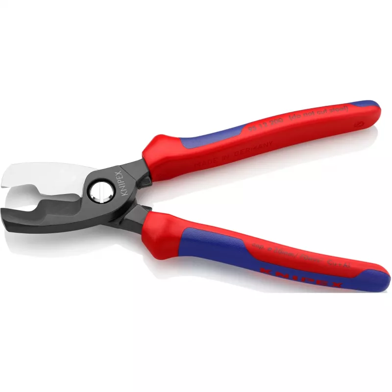 Knipex 95 12 200 Kabelschere mit Doppelschneide, 200 mm