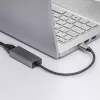 Akyga AK-AD-65 USB-C-auf-Gigabit-Ethernet-Adapter, RJ45, 15 cm, silber