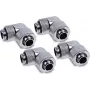 Alphacool Eiszapfen 13/10 mm Anschraubtülle 90° drehbar G1/4, verchromt, Set (4 Stk.) (17612)