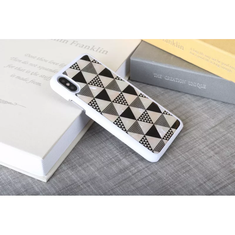 iKins Pyramid Hülle für iPhone XS/X, Weiß, K1623H