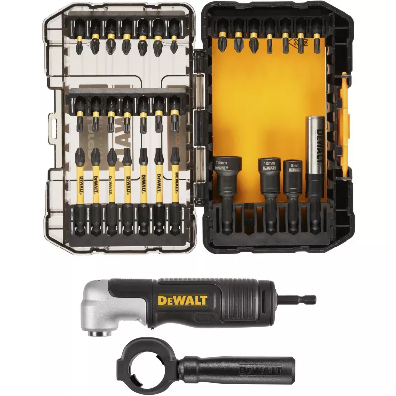DeWalt FlexTorq DT70782-QZ Bit-Set, 33-teilig, McLaren-Design, mit Winkelvorsatz
