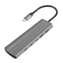 LogiLink USB 3.2 Gen2 Hub 4+1-Port 2x USB-A 2x USB-C PD 100W Aluminium