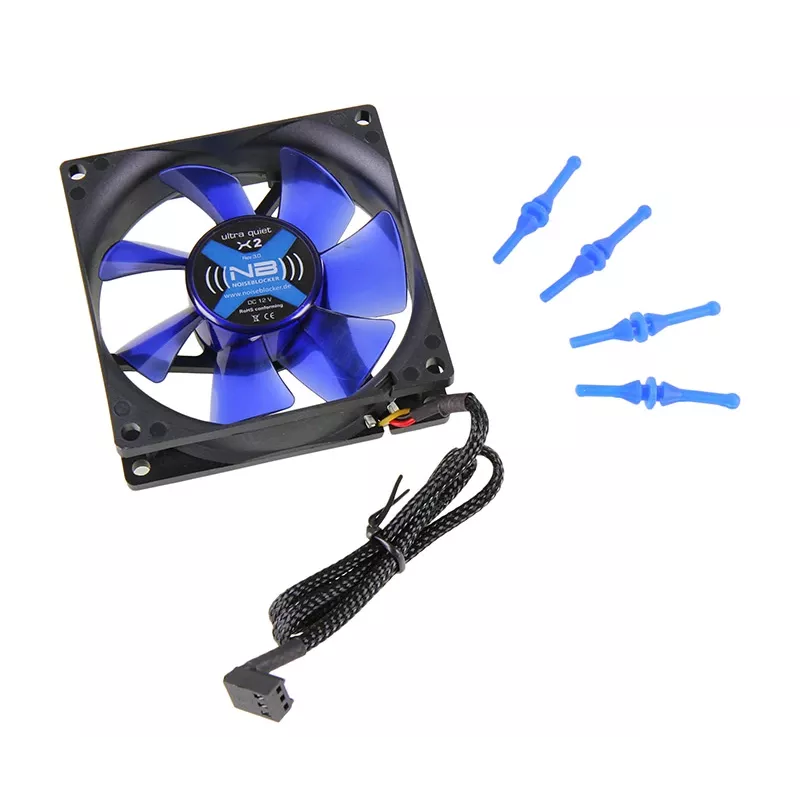 Noiseblocker BlackSilentFan X2 ITR-X-2 Gehäuselüfter, 80 x 80 x 25 mm