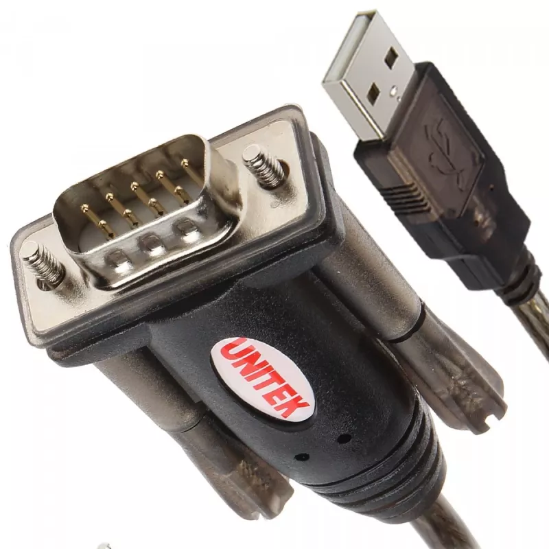 UNITEK Y-105 serielles Kabel Schwarz 1,5 m USB Typ-A DB-9