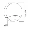 Wand LED-Lampe MACLEAN MCE357W mit IR-Bewegungssensor, weiß, für den Außen- und Innenbereich