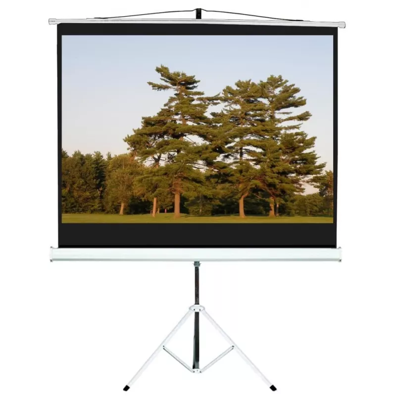 Maclean MC-536 Projektionsleinwand mit Stativ, 72 Zoll, 4:3