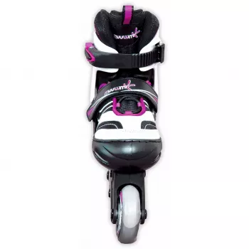 Verstellbare Kinderinliner Gr. 29-32, Inline-Skates pink/schwarz