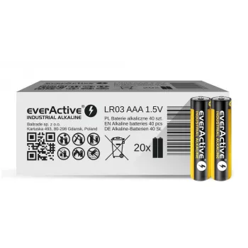Einweg-Alkalibatterie everActive EVLR03S2IK AAA 1,5 V, 40 Stück, 5 Jahre Haltbarkeit