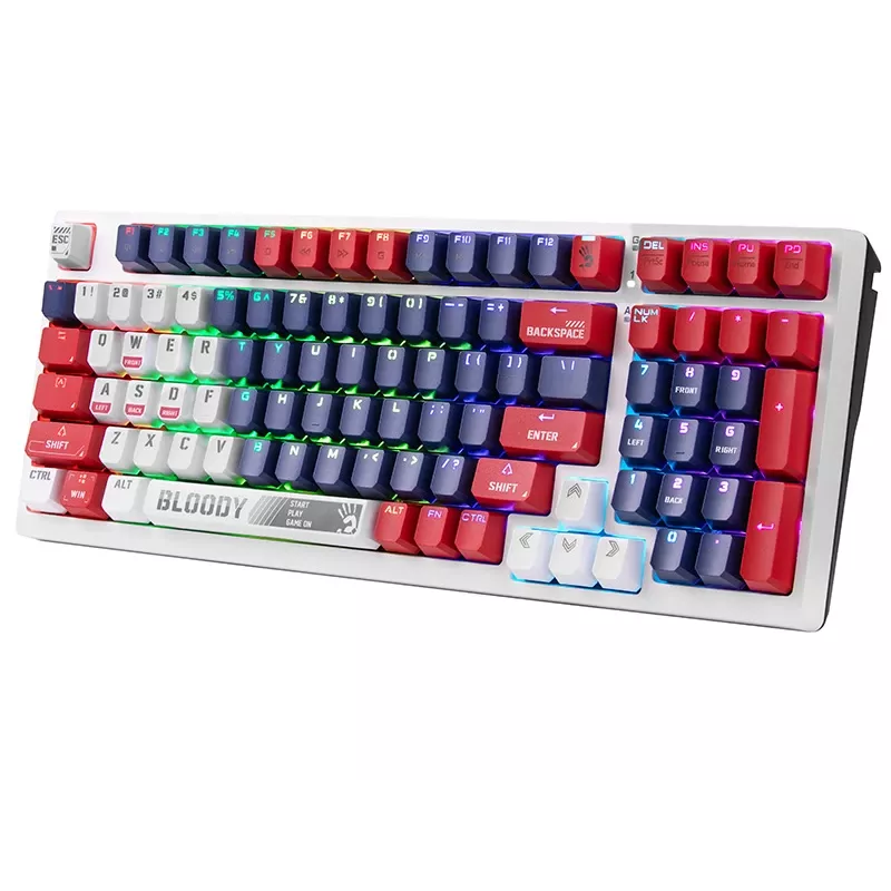 A4Tech Bloody S98 mechanische Gaming-Tastatur, USB, Sports Navy, BLMS Red Plus Switches