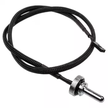 Alphacool Eiszapfen Temperatursensor Plug G1/4 - Temperatursensor für Liquid-Kühlsystem - Chrom - 50 cm
