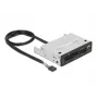 DeLOCK 91708 Kartenleser USB 2.0 Intern Schwarz Grau CF SD MicroSD