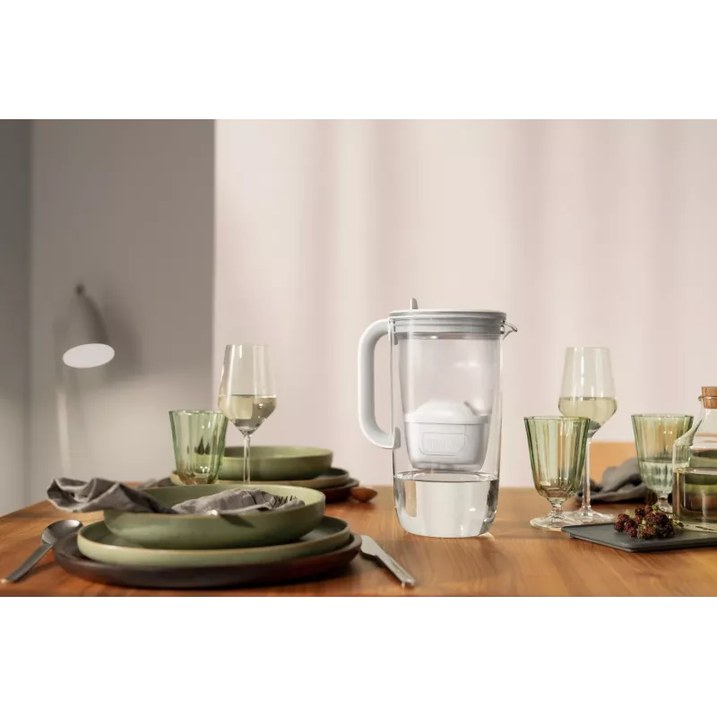 Brita Glass+1 Maxtra Pro Pure Performance Glas-Filterkanne, 2,5 l Gesamtvolumen / 1,5 l gefiltert, spülmaschinenfest, grau