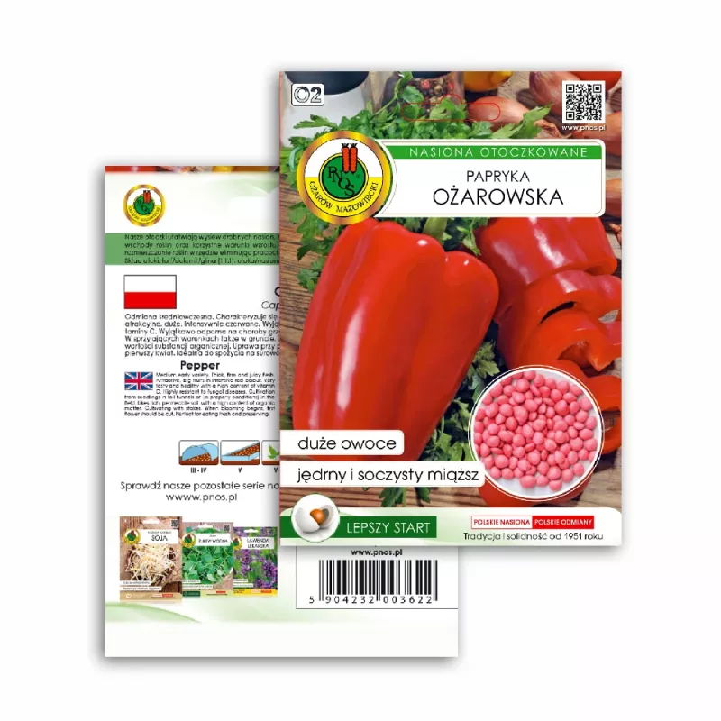 PNOS Ozarowska Paprika umhüllte Samen, 50er-Pack