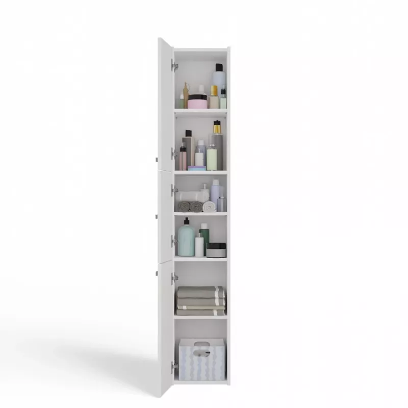 Top E Shop S33 BIEL Badezimmerschrank, Weiß