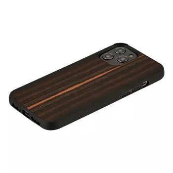 Handyhülle Man and Wood für iPhone 12 Pro Max – Ebenholzschwarz, schützende Hartschale