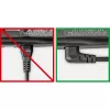 Goobay | 97350 | Euro-Verbindungskabel, beide Enden abgewinkelt | Schwarz | Euro-Stecker (Typ C CEE 7/16) | Gerätestecker C7