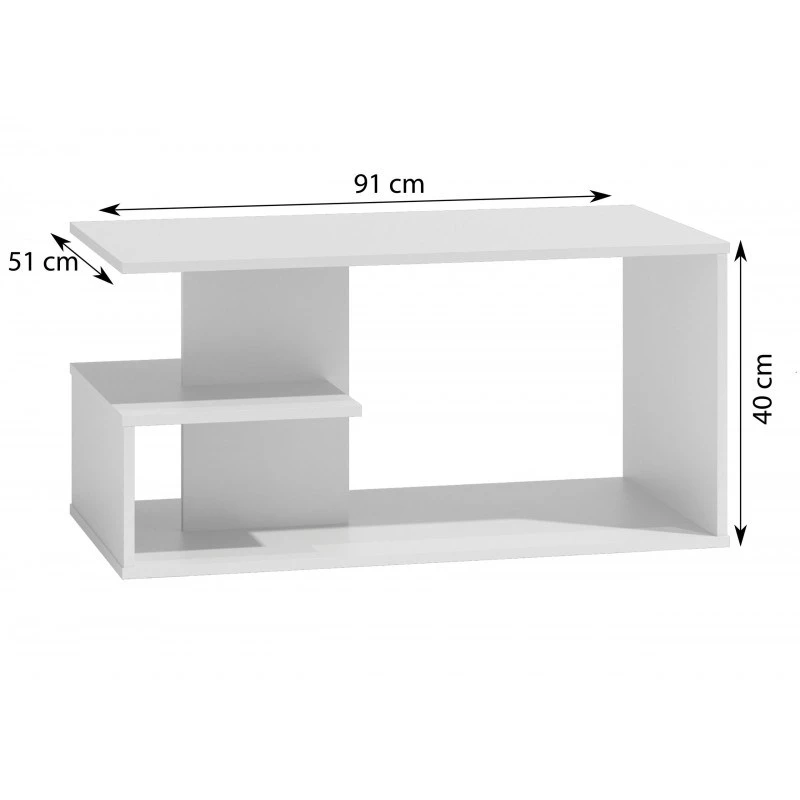 Topeshop TISCH DALLAS BIEL Beistell-/Couchtisch Couchtisch Freiform 1 Bein(e)