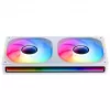 Jonsbo ZB-240WR Infinity Mirror Lüfter, ARGB, PWM, Reverse Blade, 240 mm, weiß