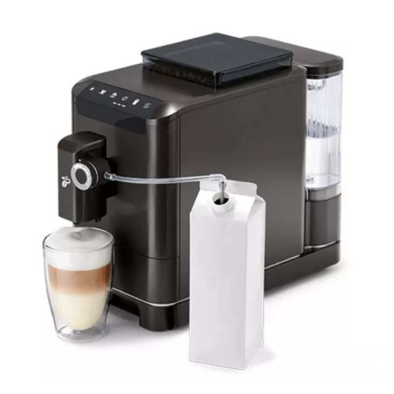 Espressomaschine Tchibo Esperto2 Milk schwarz — integrierter Milchaufschäumer, automatischer Espressovollautomat für die Arbeitsplatte