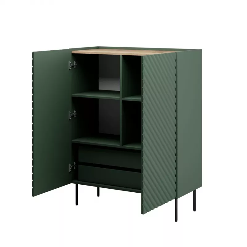 Regal cama meble ONDA ONDA 98×45×127 cm grün, bodenstehend Wandschrank