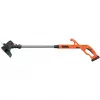 Black+Decker ST1823 18-V-Akku-Rasentrimmer, 25 cm, 1,5 Ah Li-Ion, Teleskopstiel, Orange/Schwarz