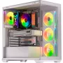 KRUX Exo Midi-Tower-PC-Gehäuse, ATX/Micro-ATX/Mini-ITX, 2x Hartglas, USB-C, 4x 120-mm-Lüfter, 2x 3,5-Zoll- + 2x 2,5-Zoll-Schächte, Grafikkarte bis 40,5 cm, Weiß