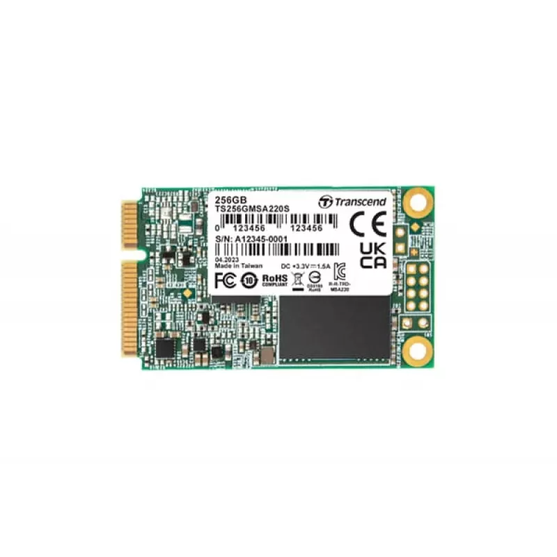 Transcend SSD 256 GB Transcend MSA220S mSATA 3D NAND, SATA3 – Solid State Disk – mSATA