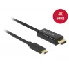 Videokabel-Adapter DeLOCK 85290 USB Type-C auf HDMI 1m Schwarz