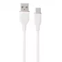 Silikonkabel USB Typ-A - Typ-C (Weiß, 2m)