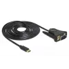 Delock 62964 USB-C auf Seriell DB9 RS-232 Adapter, 1,8 m, Schwarz
