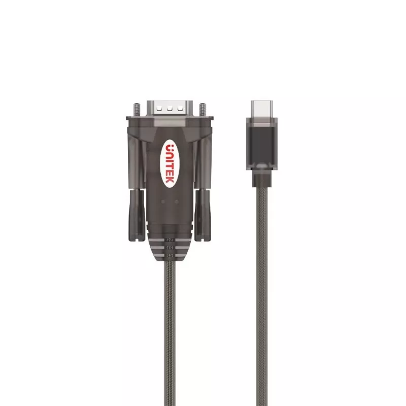 Unitek Y-1105K USB-C-auf-RS-232-Adapter, 1,5 m, schwarz