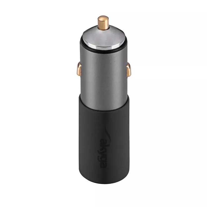 Akyga AK-CH-26 GaN-Kfz-Ladegerät 12/24 V, 100 W, USB-C PD 3.0 + USB-A QC 3.0, grau
