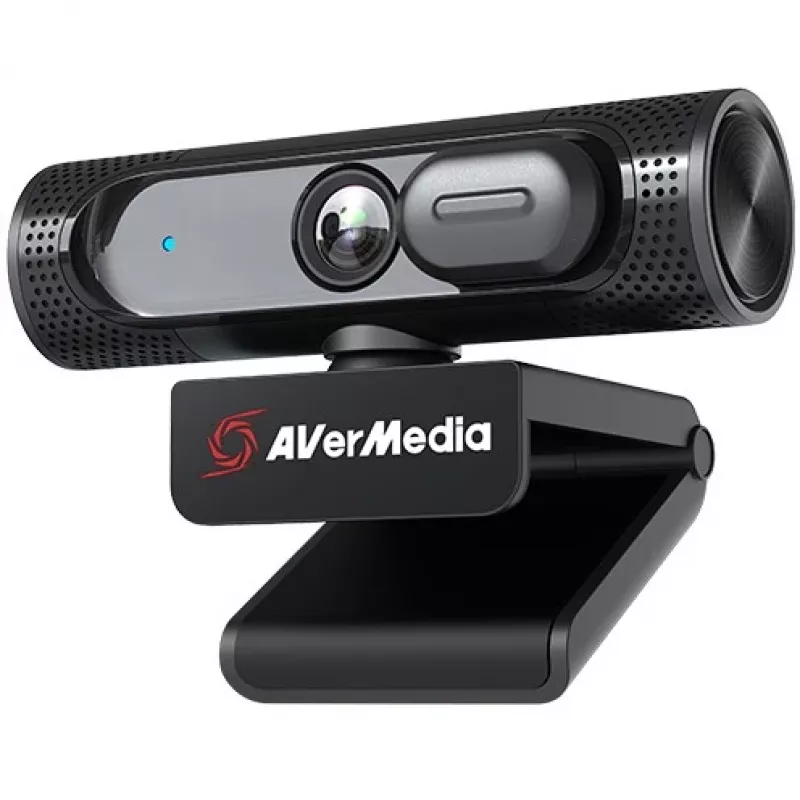 AVerMedia PW315 Webcam Full HD 1080p 60 fps, 2 MP, 95° Weitwinkel, Stereomikrofon, USB, Schwarz