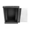 Delock 43418 10" Netzwerkschrank mit Glastür, 8U, Schwarz