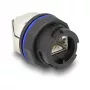 Delock 67047 RJ45 Cat.6A Einbaubuchse mit LSA-Anschluss, Schwarz