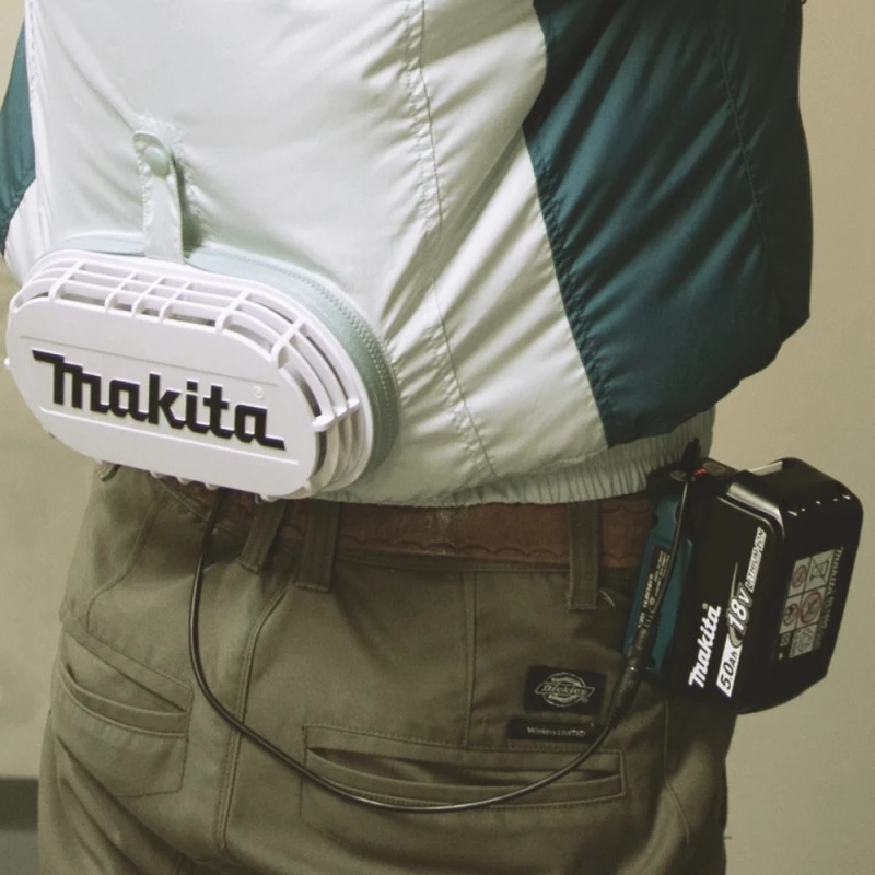 Makita | Akku-Belüftungsjacke, Weiß, L