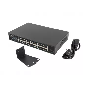 Unmanaged Switch Lanberg RSGE-24P-2GE-2S-250 24 Ports Rack-Montage