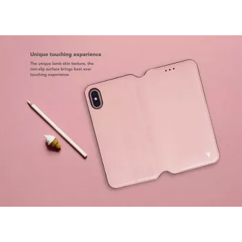 Folio Case VixFox für iPhone XSMAX – Pink, schützende Brieftaschenhülle