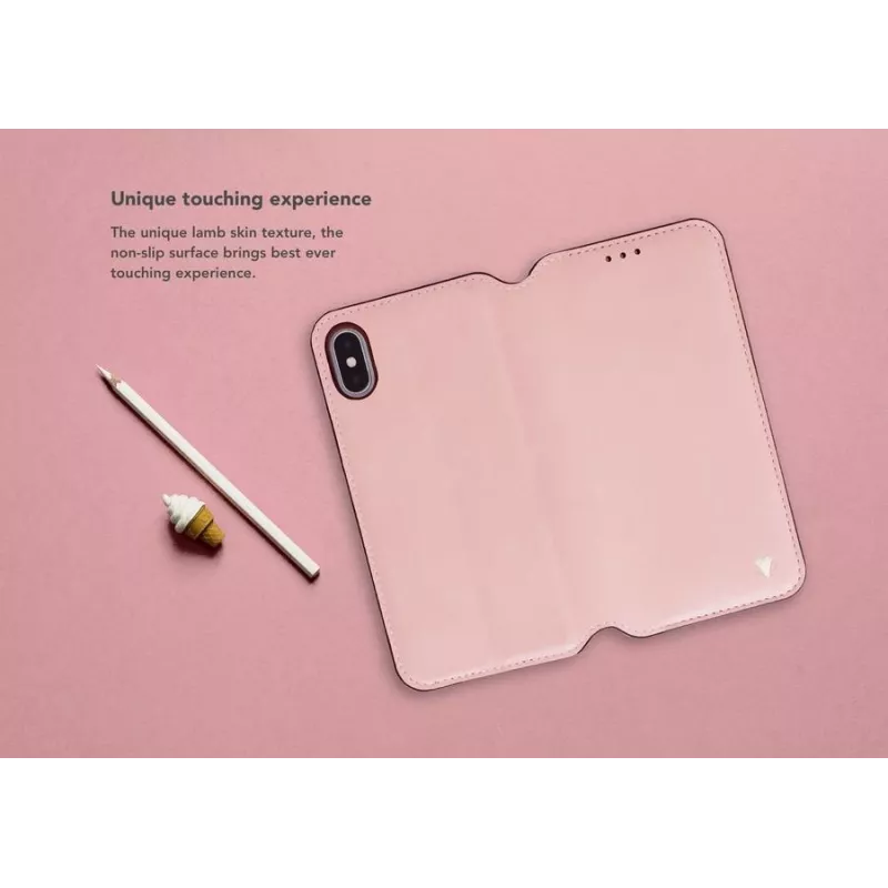 Folio Case VixFox für iPhone XSMAX – Pink, schützende Brieftaschenhülle