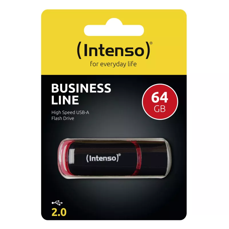 USB-Stick Intenso 64 GB USB Typ-A 2.0 Schwarz Rot