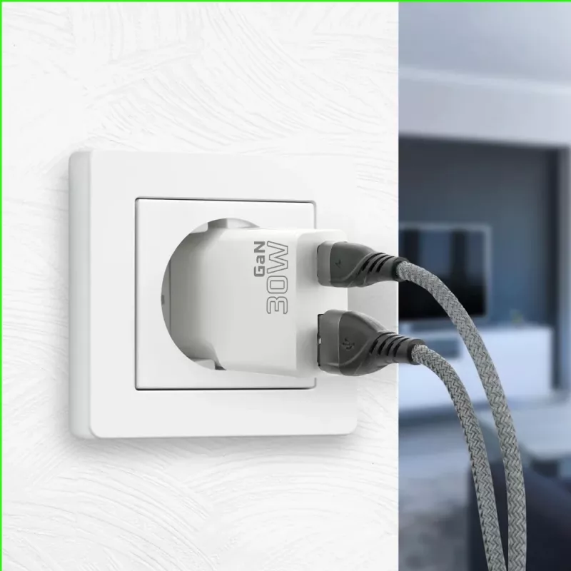 Universelles USB-Wandladegerät everActive SC-380Q Super schlank QC 3.0 – Quick Charge 3.0, kompaktes Design