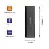 Qoltec 50312 M.2 NVMe SSD-Gehäuse, USB Type-C, schwarz