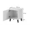 Nachttisch-Set cama meble PAFOS, 2 Stk., 45×40×51 cm, mattschwarz, MDF/Spanplatte
