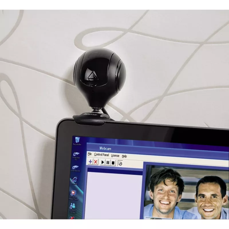 Hama 00053950 Spy Protect HD Webcam, 1,3 MP, 1280 x 720, 30 fps, integriertes Mikrofon, USB 2.0, Schwarz