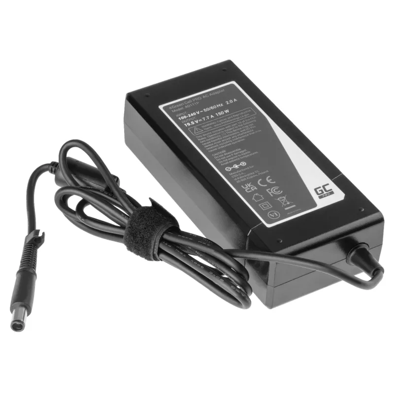 Netzteil Green Cell AD111P 150W 19.5V 7.7A Universelles Laptop-Netzteil Schwarz